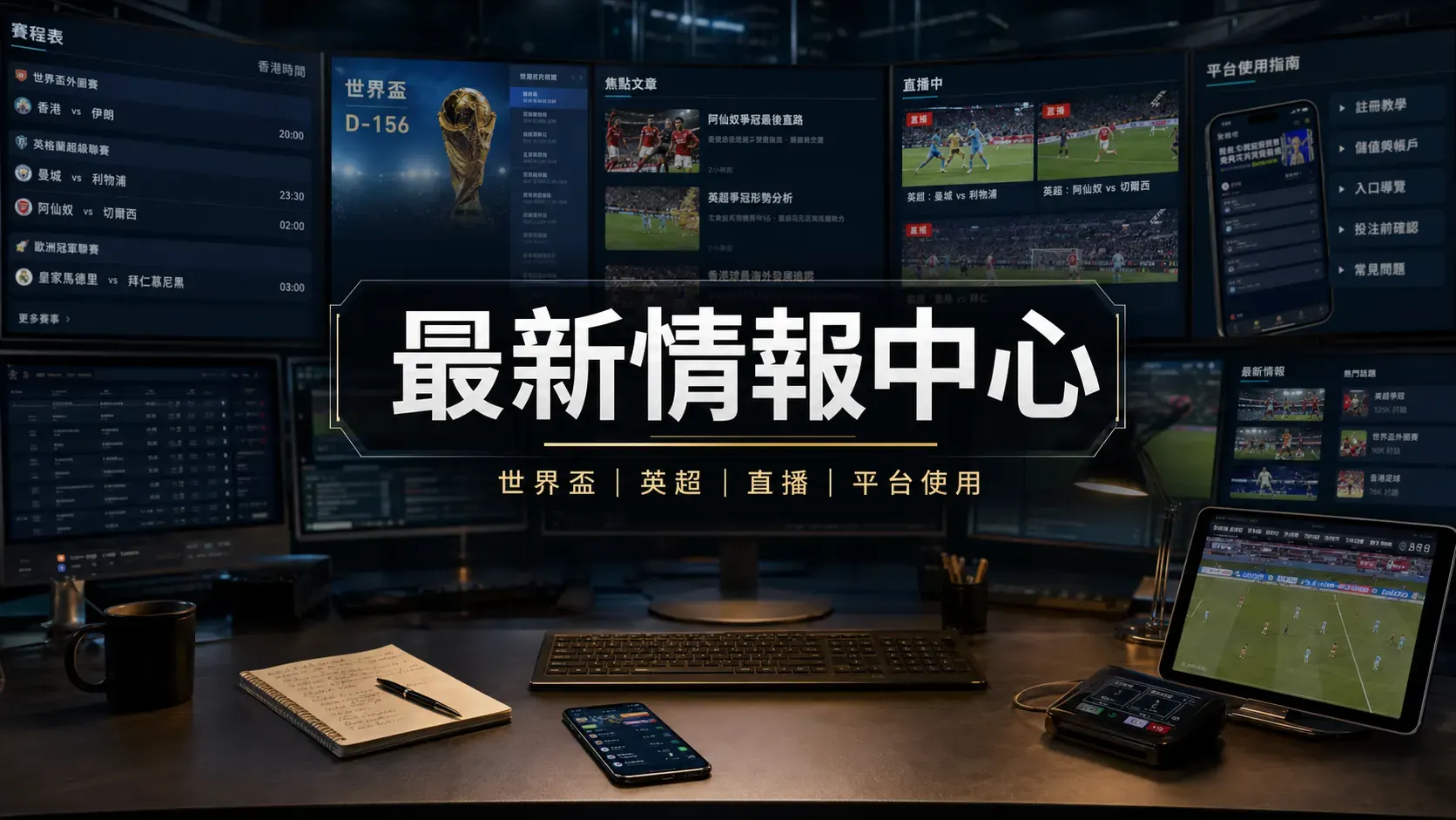 最新情報中心 世界盃 英超 直播與平台使用文章主視覺