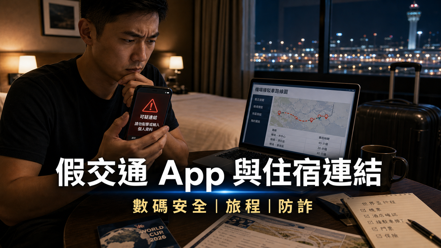 假交通 App 與住宿連結:去美加墨看世界盃前的數碼安全清單