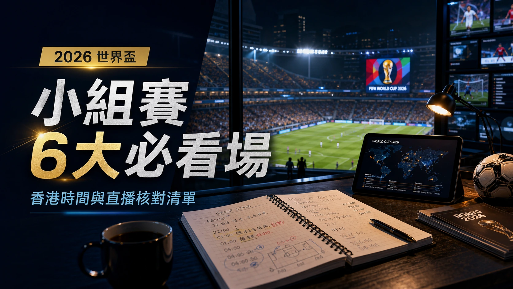 世界盃2026小組賽6大必看場 香港時間與直播核對清單文章封面