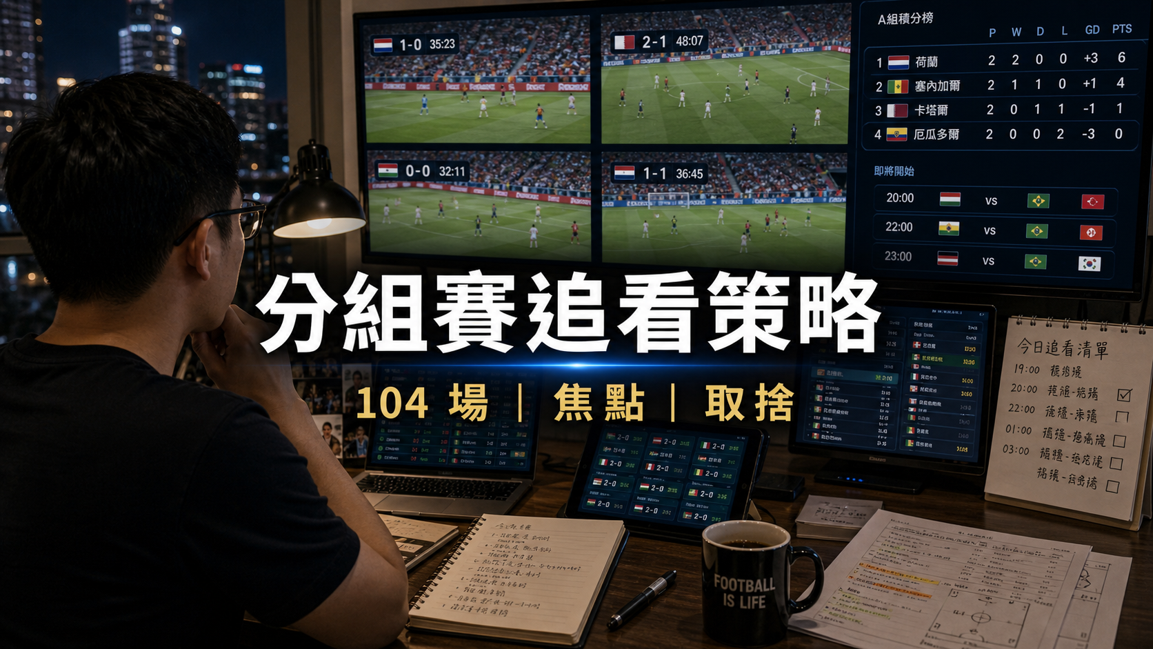 分組賽追看策略:香港觀眾如何避免被 104 場資訊淹沒