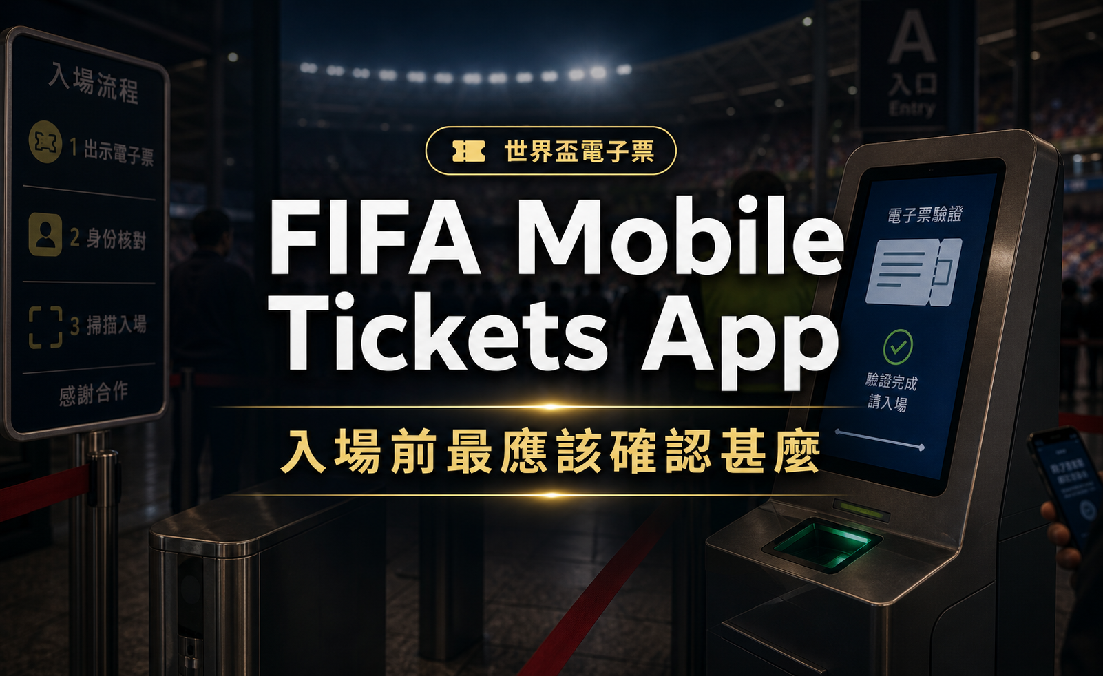 FIFA Mobile Tickets App 上線後,入場前最應該確認甚麼
