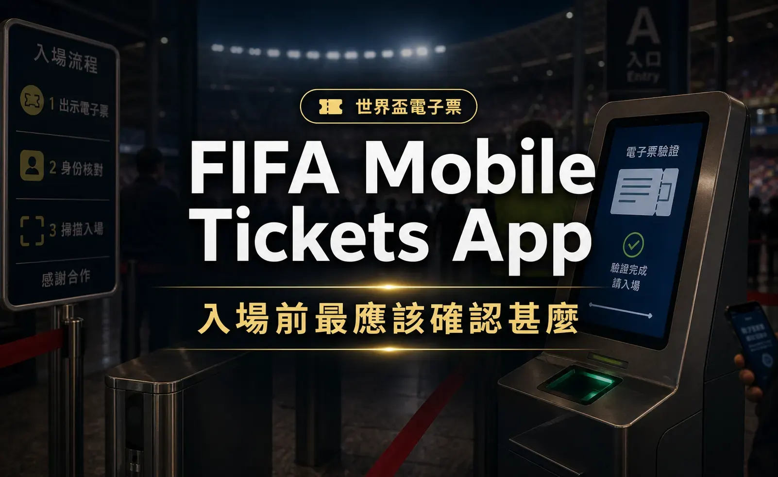 FIFA Mobile Tickets App 上線後，入場前最應該確認甚麼
