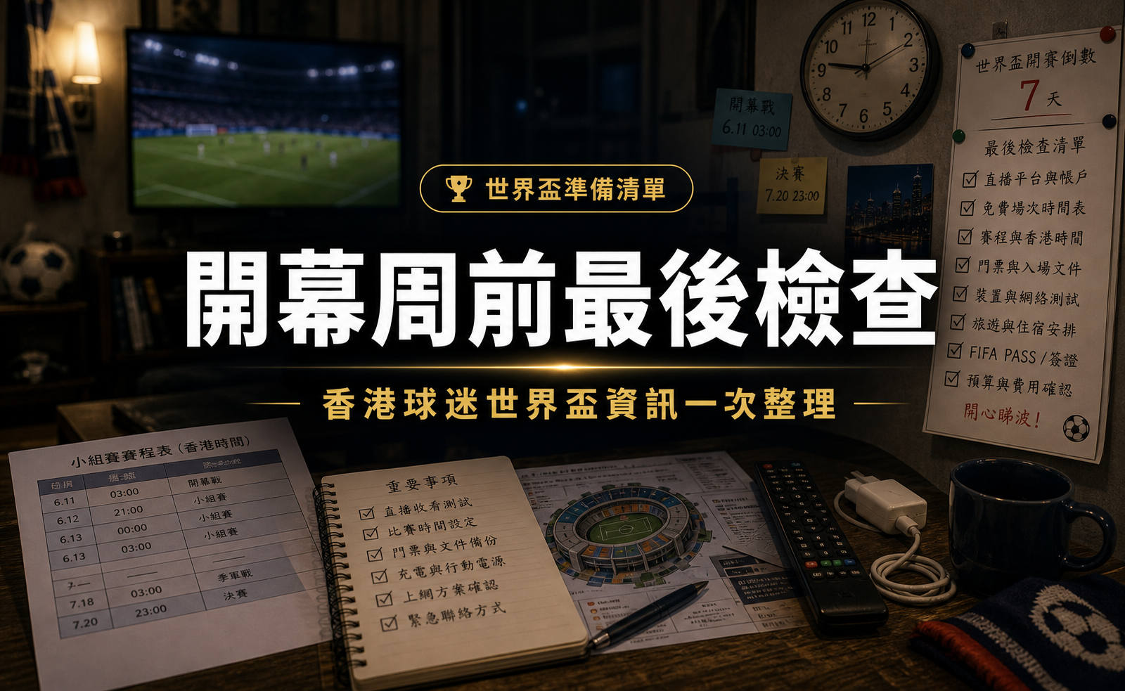 開幕周前最後檢查:香港球迷世界盃資訊一次整理