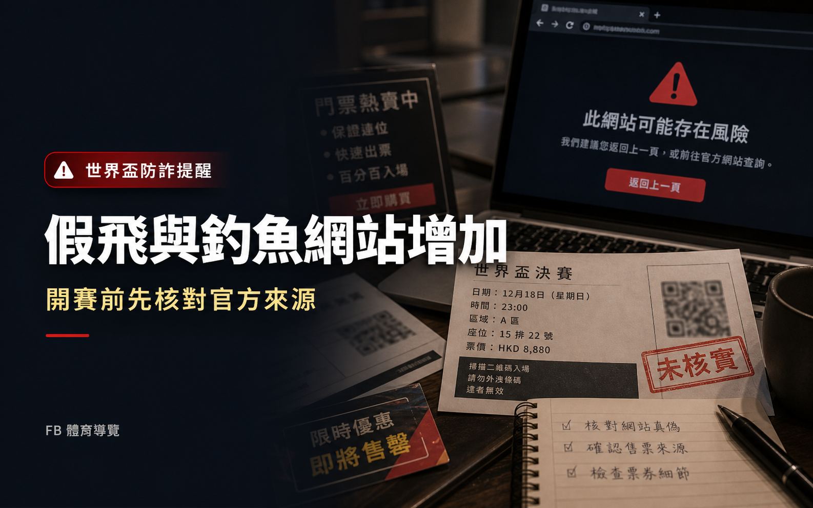 假飛與釣魚網站增加:世界盃開賽前香港球迷要避開的陷阱